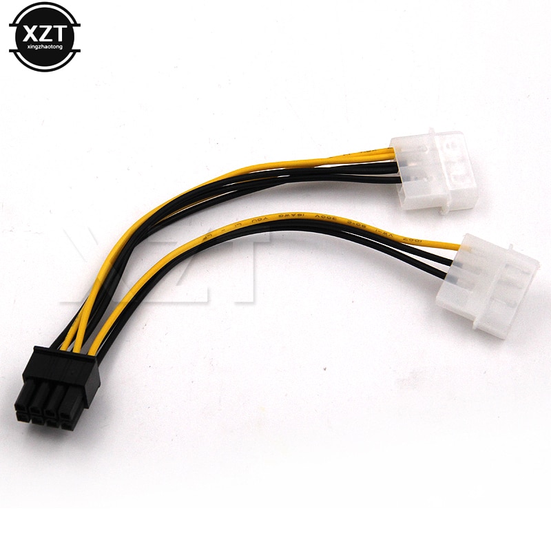 High Quality Pci-e Power Converter - Molex to Pcie 8 pin Adapter 6 inch 2 x Molex 4 pin 8-Pin PCI Express