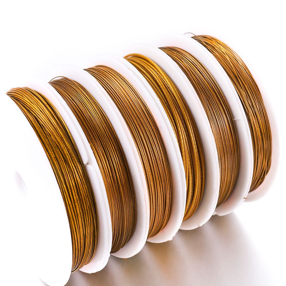 1 Roll Resistant Strong Line 0.6-0.8mm Stainless Steel Beading Wire Jewelry Cords String Gear Wire for DIY Bracelet Necklace Making. 