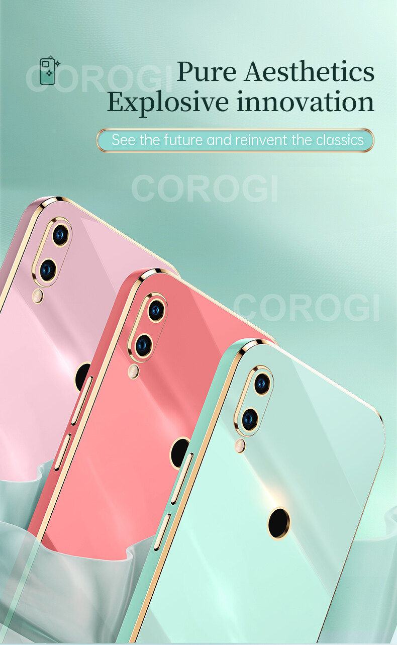 For Huawei Honor 10 Lite Back Cover Luxury 6D Plating Square Frame Shiny Case Camera Lens Protection Soft Silicone Mobile Phone Cases. 
