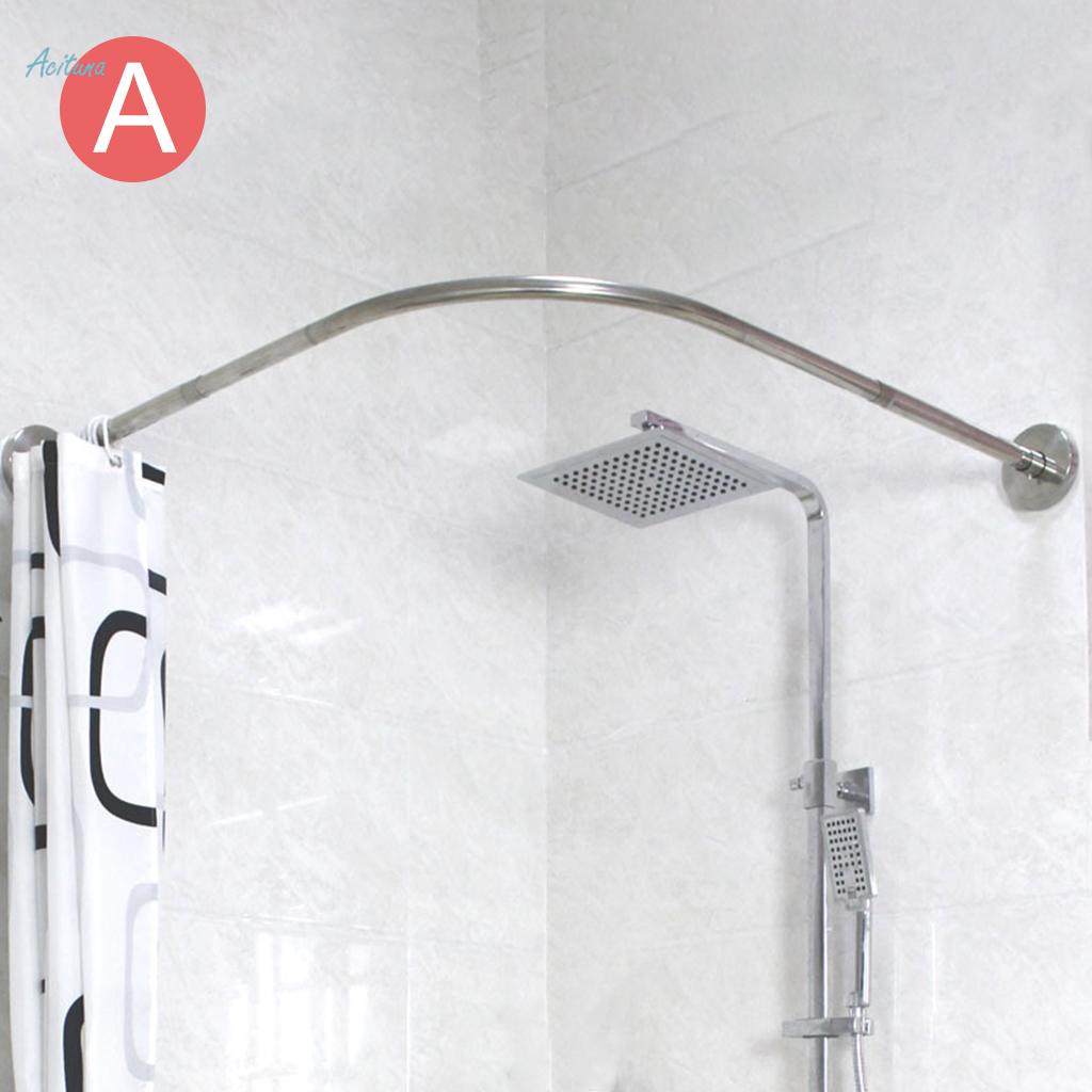 304 Stainless L-Shaped Shower Curtain Rod for Bathroom 70-95 X 70-95CM. 