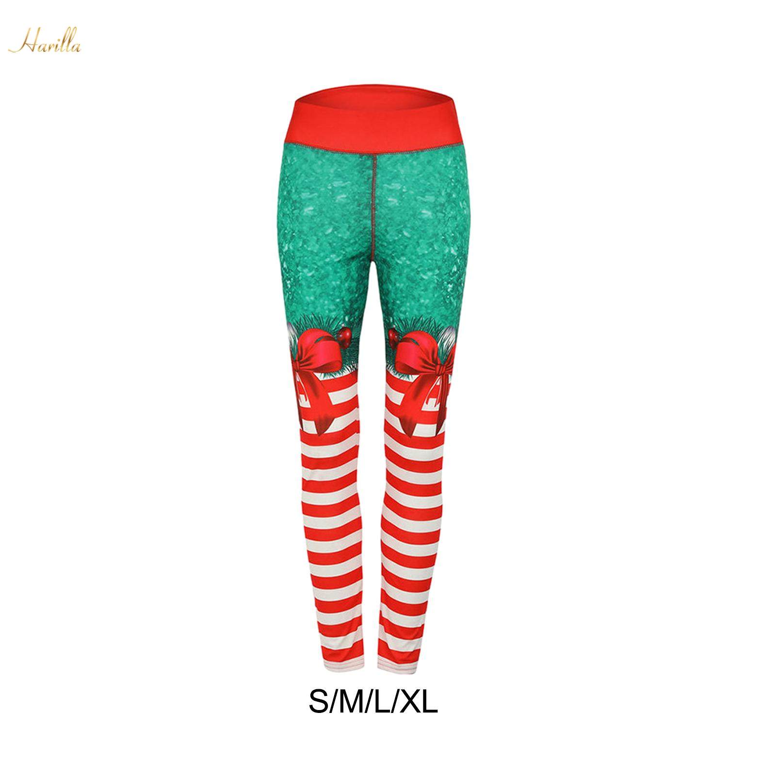 Christmas Workout Leggings Casual Female Pants Women's High Waisted Leggings S
