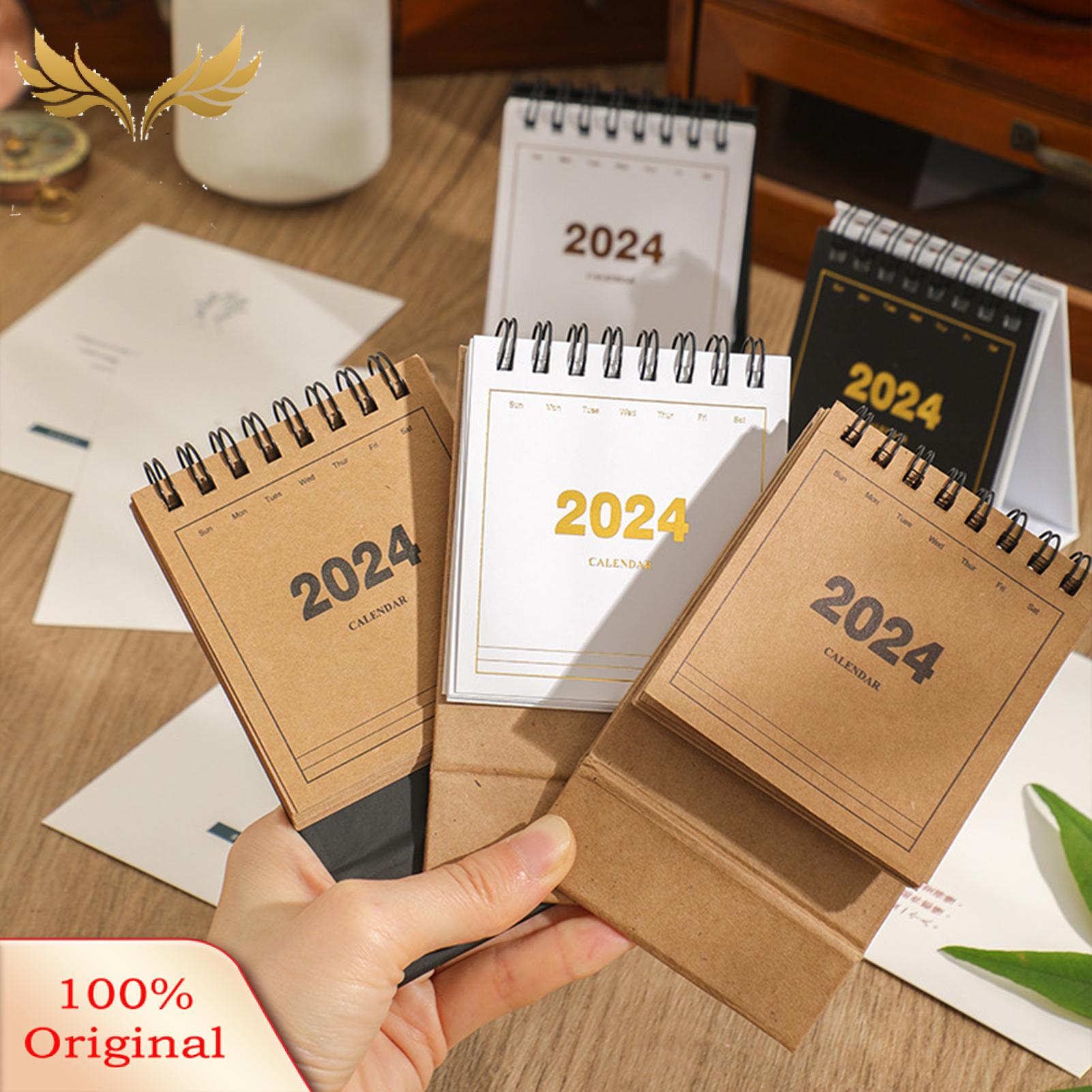 SuperRide Simple Stylish Desktop Decoration 2023-2024 Mini Desk Calendar Standing Flip Monthly Planner for School Home Office Buyers' Favorite Portable Pocket Calendar. 