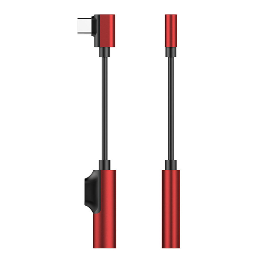 Type C to 3.5mm Headphone Jack Adapter Cable Converter Support Charging Song Call (individual package). 
