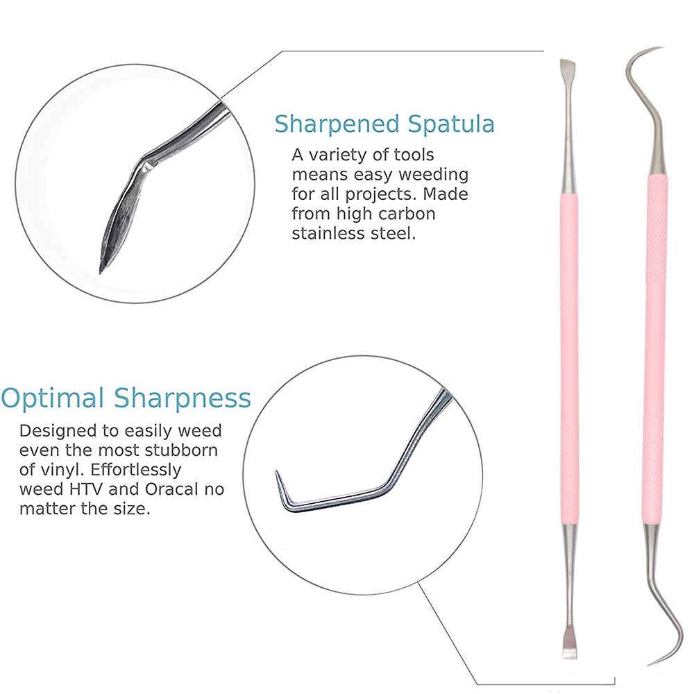 Set Tweezers - Crafting Hook Pick And Kit Precision Steel Tool Weeding Vinyl. 