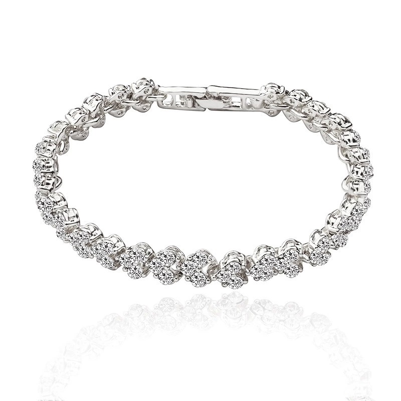Enacolor Luxury 18K Gold Plated Silver Bracelet for Women. 