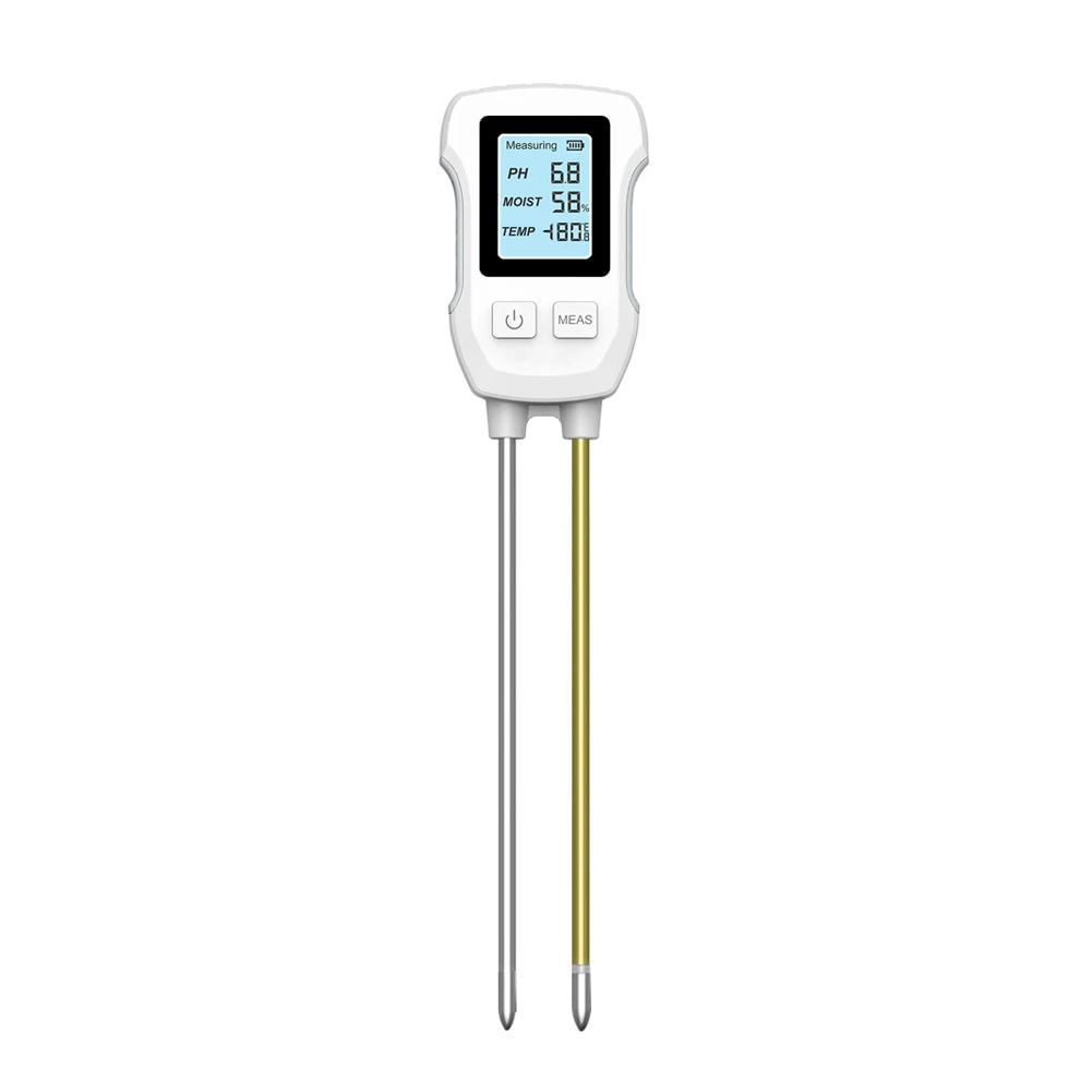 YIERYI Soil Moisture Meter, 3-in-1 Digital Soil pH/Soil Moisture/Temperature Meter Double Probe High-Precision Soil Meter with Backlight for Garden, Lawn, Vegetable Orchard. 