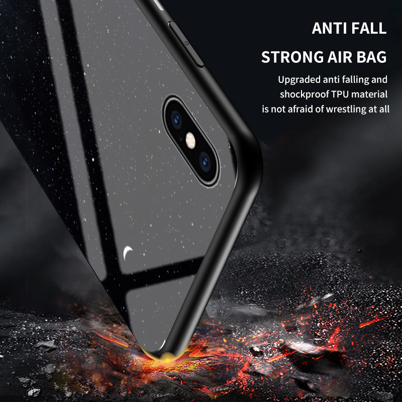 Back Cover For Samsung Galaxy S21 Plus Case Moon and Star Tempered Glass Protector Protection Cover for Samsung Galaxy S21 Plus Phone cases. 
