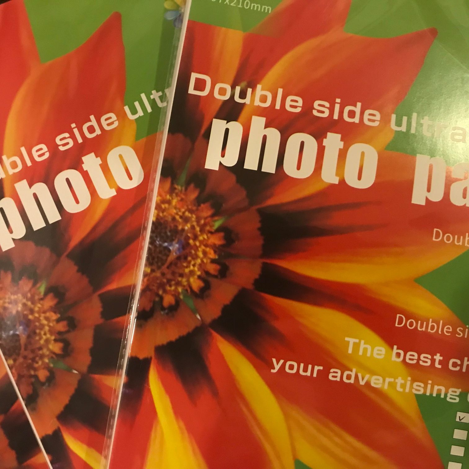 Photo Paper  300 GSM  double side glossy A4 Size 100 Sheets. 