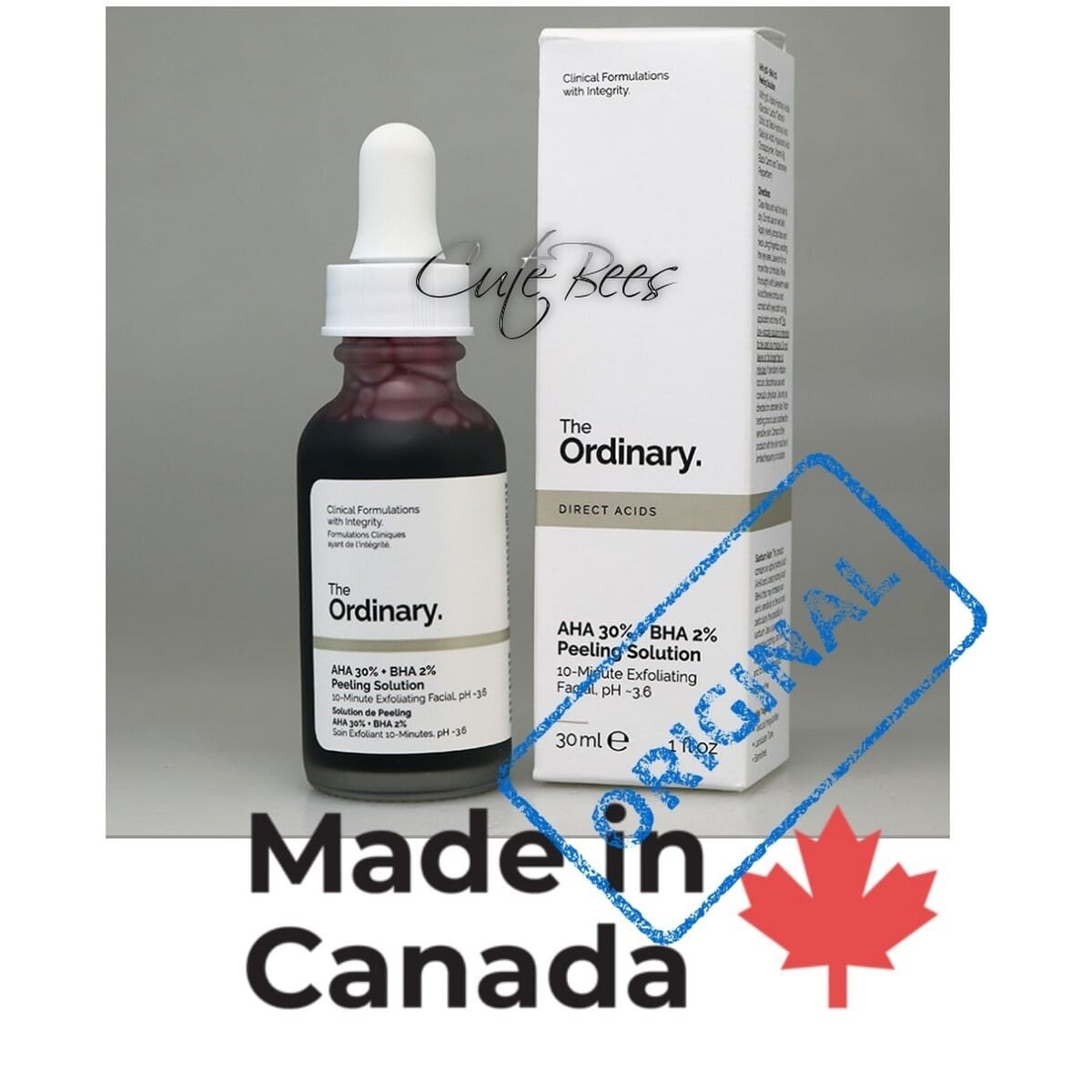 Original Made in CANADA The Ordinary AHA 30% + BHA 2% Peeling Solution