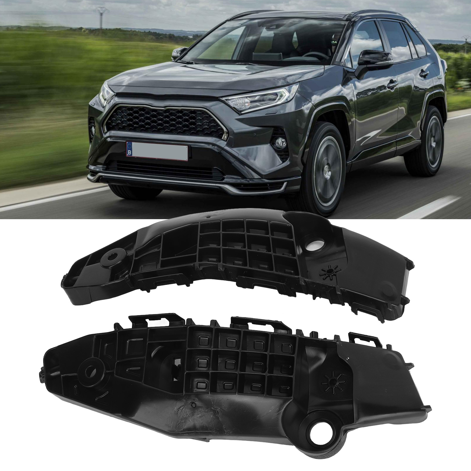 Front Bumper Retainer Bracket Front Bumper Bracket Retainer Spacer Mounting Support 52535 0R090 Replacement for Toyota Rav4 2019. 