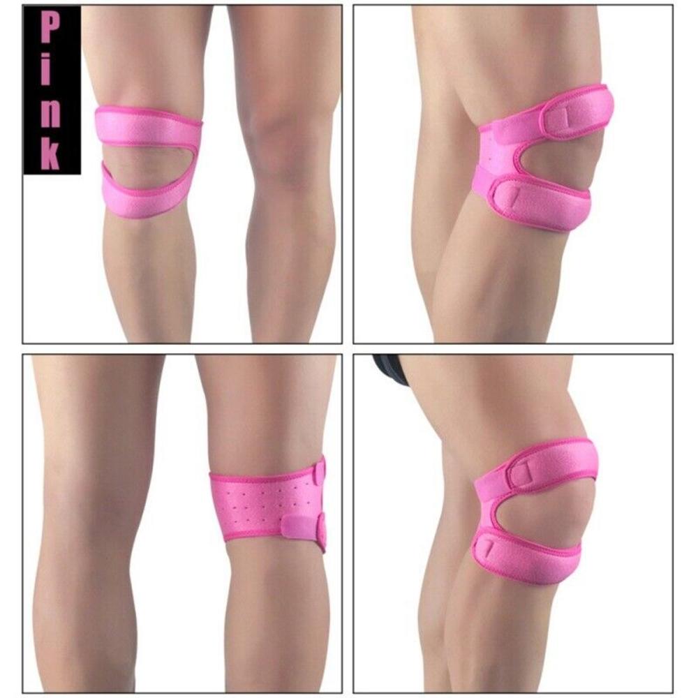 Neoprene Knee brace support Comfortable Elastic Adjustable Patella stabilizer One size f Breathable Wrap strap for Sports Fitness Rehabilitation Running Joint stability. 