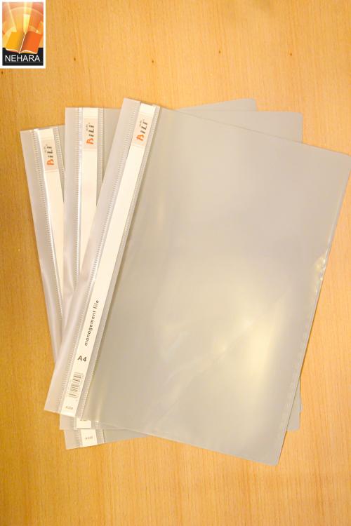 Transparent File A4 (BUSINESS FILE) - (Yellow, Red, Pink, Black, White, Orange, Grey, Blue, Green) - Multi Colours. 