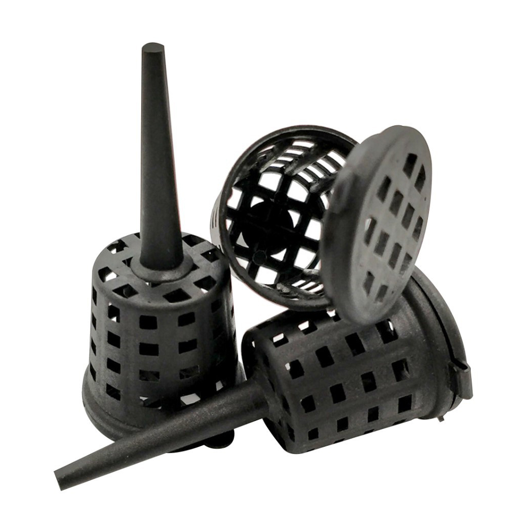 【ZOSR】10/20/30/40/50Pcs Plastic Fertilizer Basket with Lid Corrosion-Resistant Garden Fertilizer Container Mesh Box for Succulent Bonsai Orchid. 