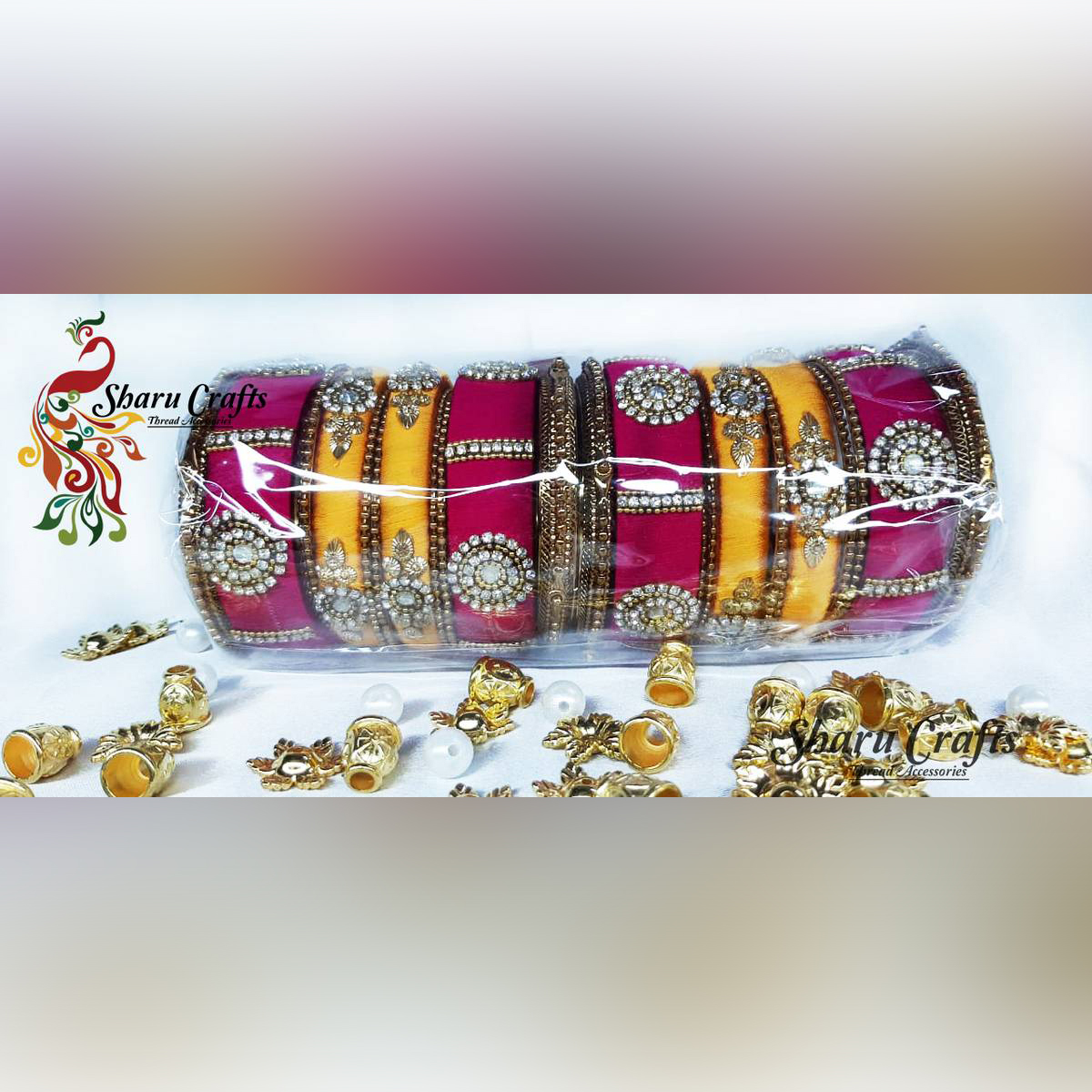 Thread bangles online on sale shopping