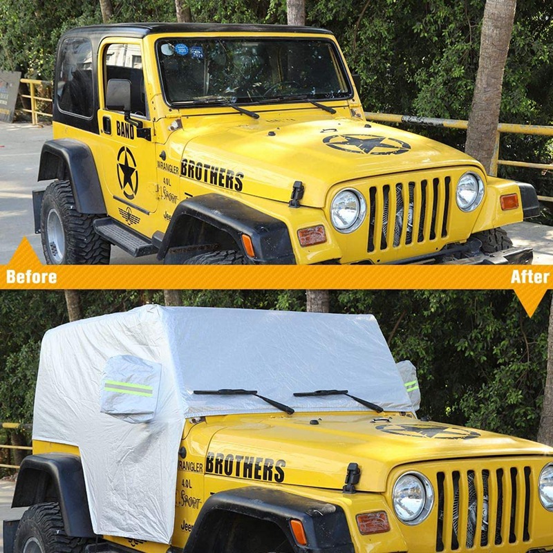 SunShield Cover, For Jeep Wrangler TJ 1997-2006 Snow Rain Cover  Weatherproof Car Cover Body Dustproof UV Protector: Buy Online at Best  Prices in SriLanka 
