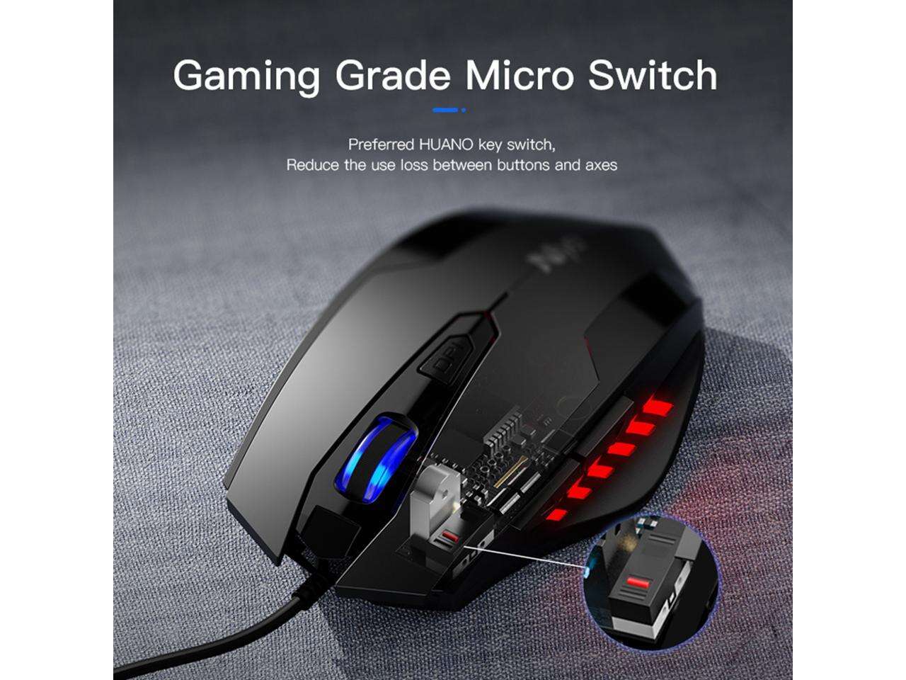 USB Wired Gaming Mouse 2400DPI Adjustable 6 Buttons LED Optical Professional Gamer Mouse Computer Mice for PC Laptop Mouse Gamer. 