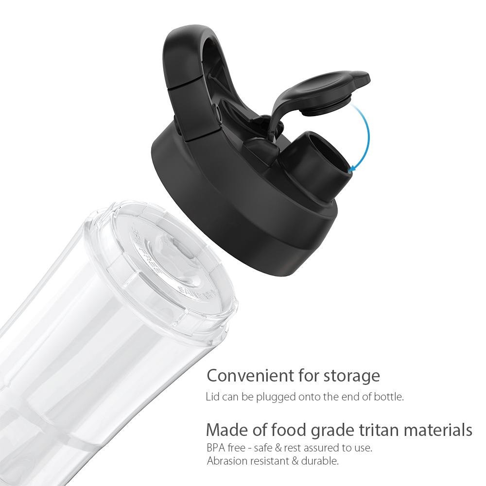 Homgeek Mini 350W Fruit and Vegetable Single Serve Juice Extractor Personal Smoothie Blender Detachable Food Processor Vegetable Fruits Blender With 2 BPA-Free Travel Sport Cups 220-240V. 