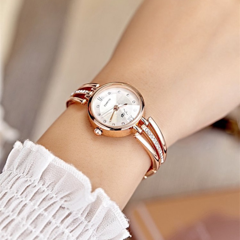 JW Quartz Fashion Rhinestone Watch Women Luxury Brand Stainless Steel Bracelet watch Ladies Dress Watches. 