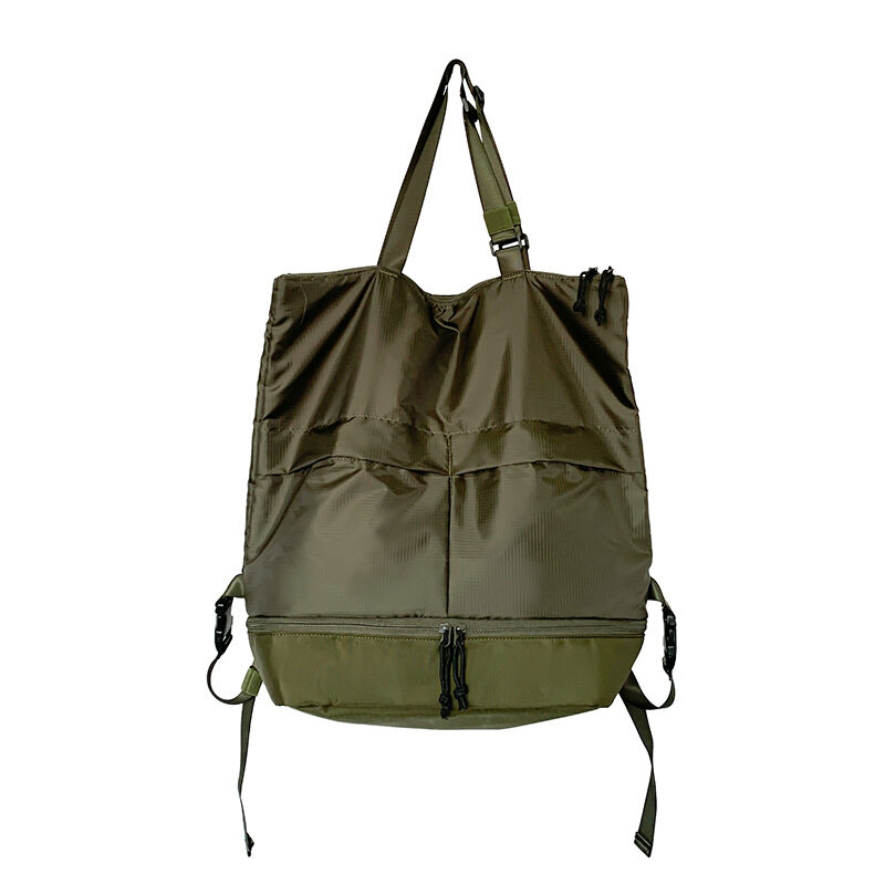 【ZIME】Leacat Backpack Men Women Commuter Handbag Solid Color Shoulder bag Tote Bag Large Capacity Anti splash Nylon Backpack