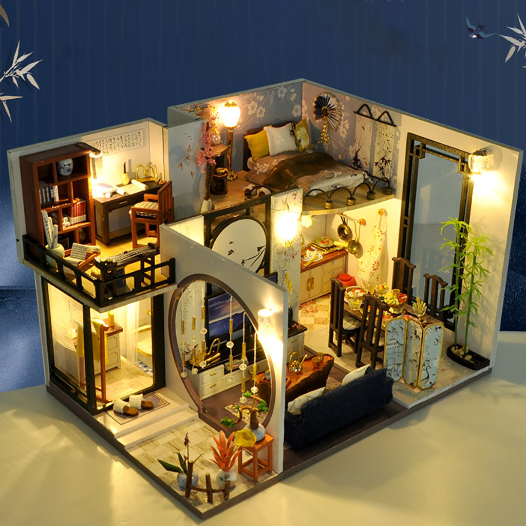DIY Miniature Dollhouse Kit House with 