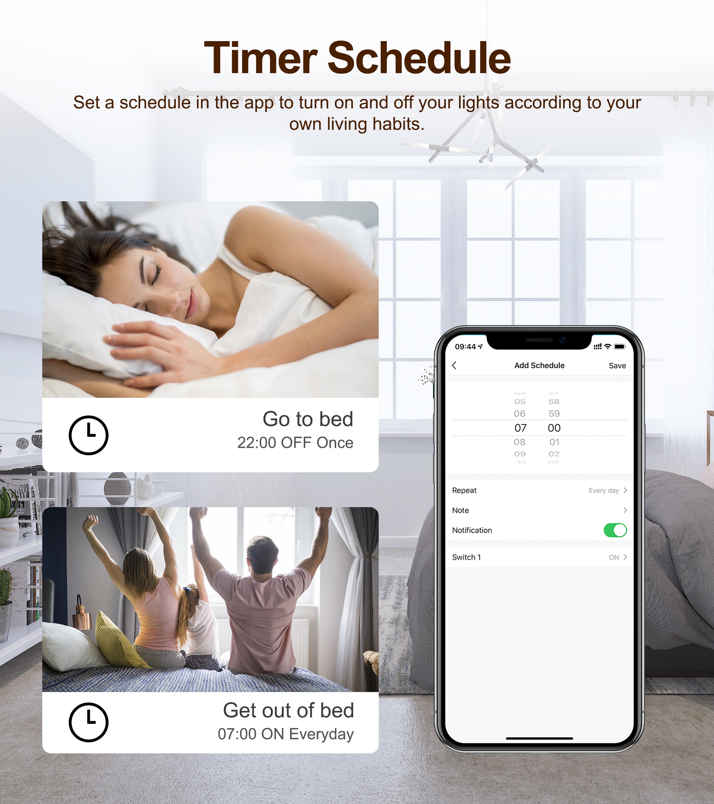 Mini Tuya Wifi Smart Light Switch 2/3/4 gang/Ch Module Supports 2 Way Control, App Remote Control DIY Breaker 100-240V, Work with Alexa Google Home. 