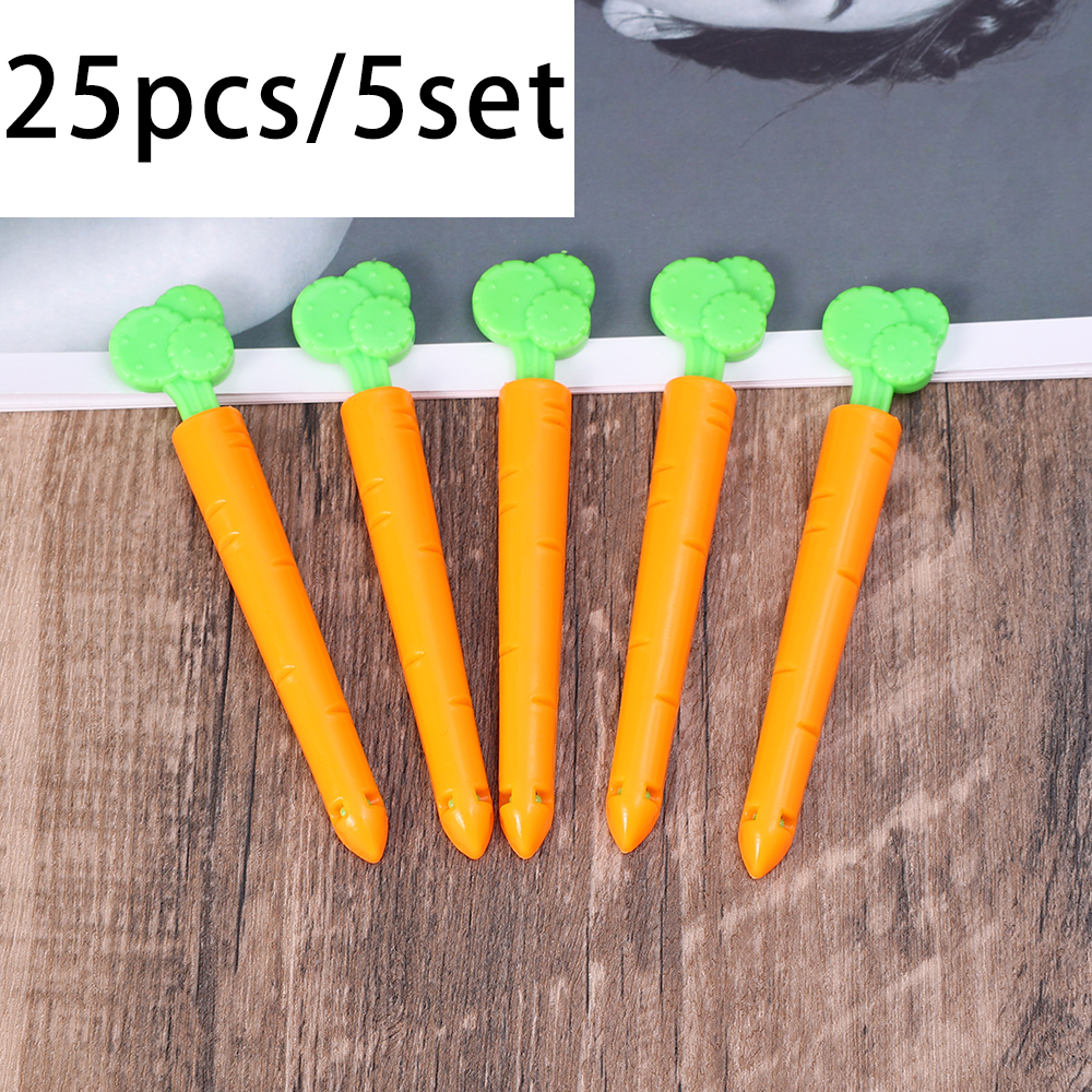 5Pcs/Set Plastic Sealing Tongs Food Bag Closure Clip Cartoon Carrot Moisture-proof Clamp Fresh Keeping Sealing Clip Kitchen Accessory. 