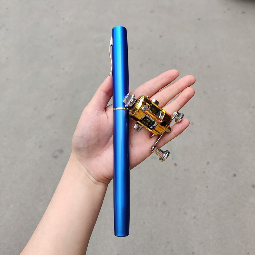 FG 1.4/1.6M Mini Pen Fishing Rod Retractable Pocket Ice Fishing Pole Ultra-Light Portable Long Casting Raft Fishing Rod. 