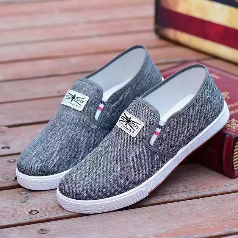 【ALLGOOD】Denim canvas shoes, men's trend running shoes, spring new casual sports shoes, men's. 
