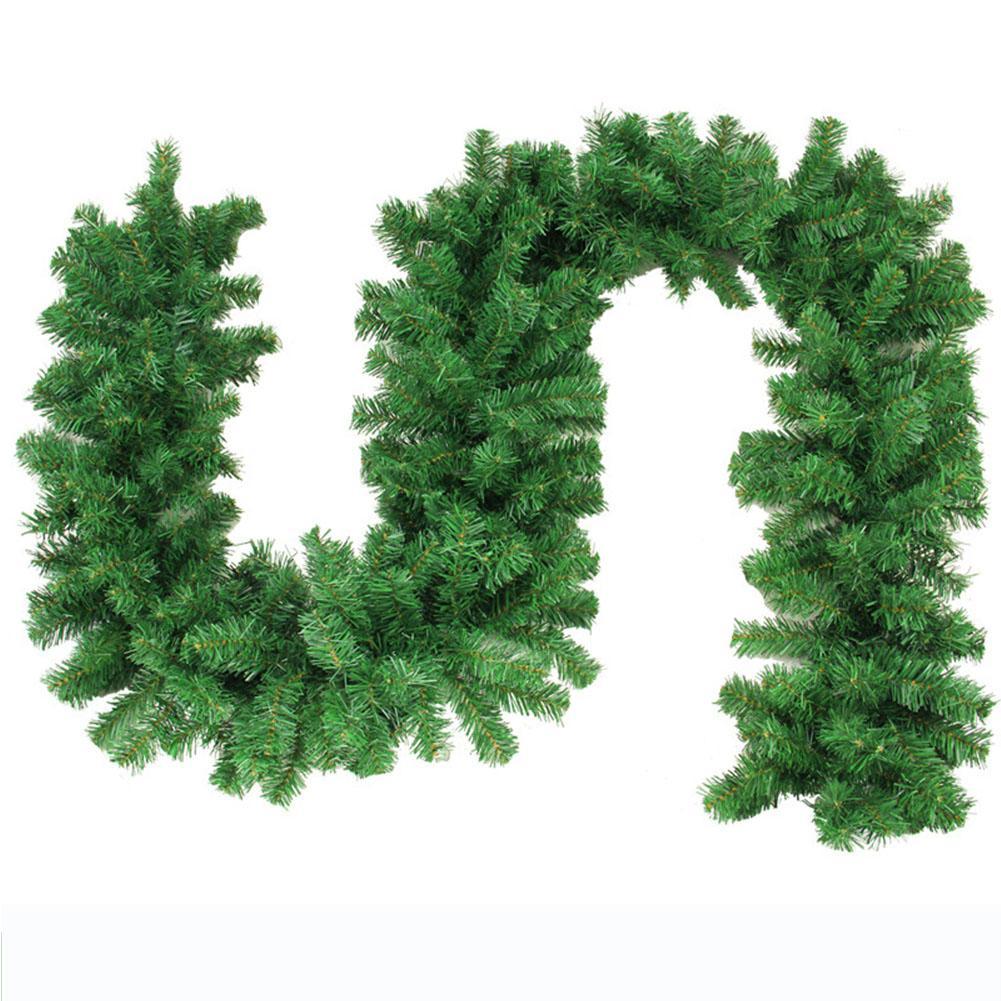 2 7m 160 Heads Green Rattan Christmas Garland Fireplace Wreath