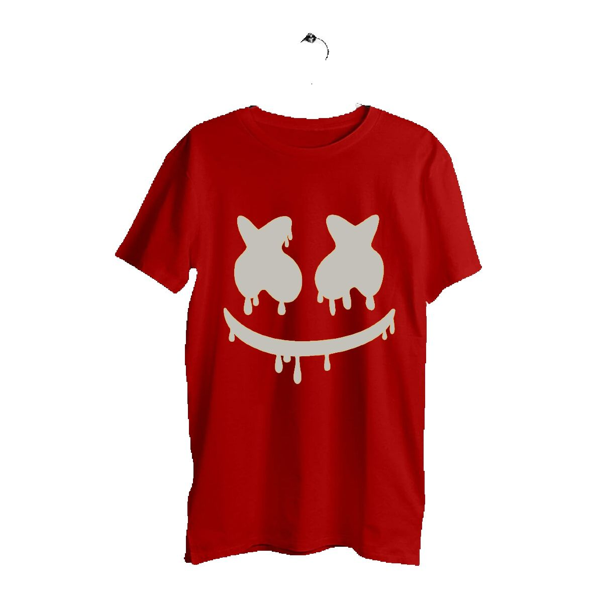 Marshmello Red  Tshirt  unisex  tees designer tees  crew neck  silver white  red  blue  black