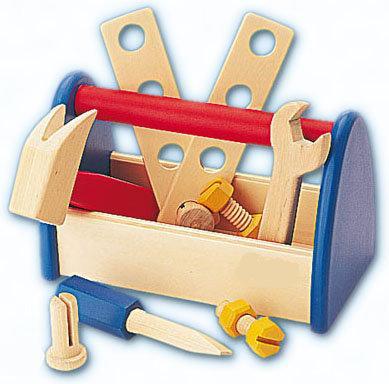 wooden kids tool kit