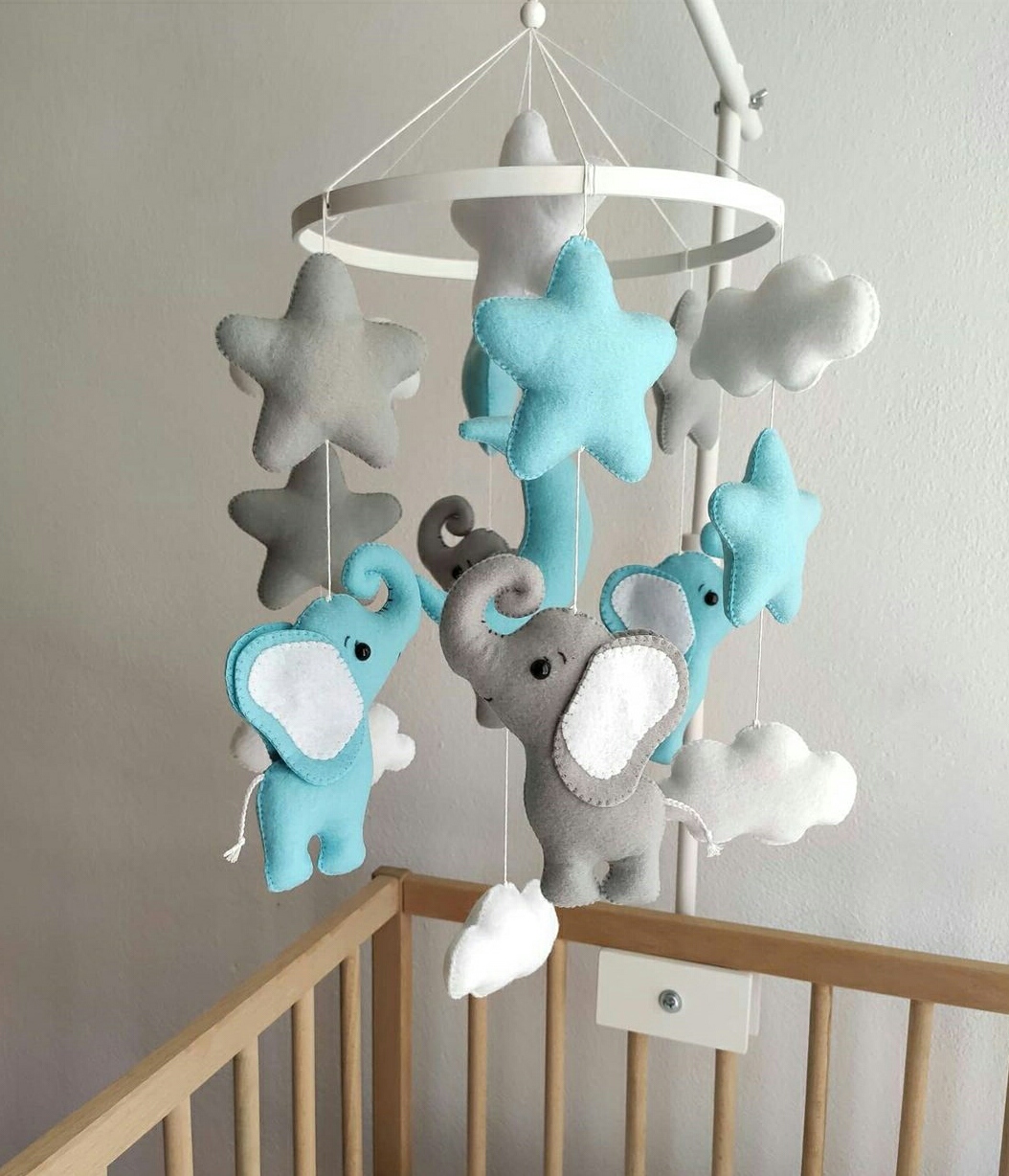 Elephants Baby Cot Mobile. 