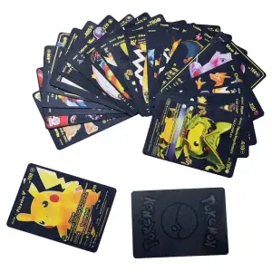 Spain Pokemon Metal Card Spanish VMAX GX SP Charizard Pikachu Golden  Collection V Gold Letters Cards