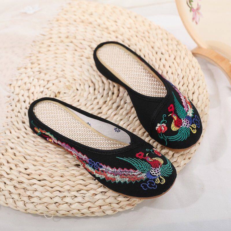 【ZOSR】Mules Shoes For Women Korea Mules Women Flat Shoes For Women Mules Sandals 041309. 