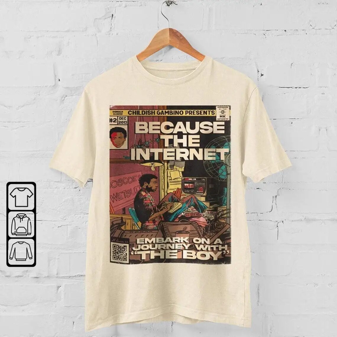 Childish Gambino- Because The Internet Comic Art Book Retro Vintage 90s Hip Hop Gifts For Fan T-Shirt Hoodie Sweatshirt