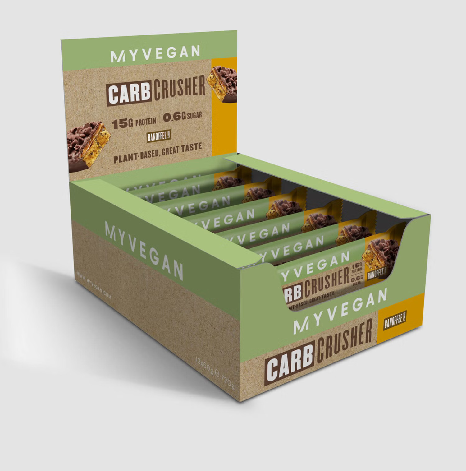 MyProtein Carb Crusher Protein Bar Banoffee Flavor 60g Bar