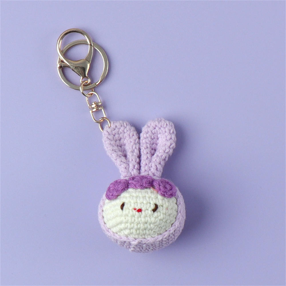 Woolen Wool keychain Lovely Crochet Handmade Cute rabbit keyring ...