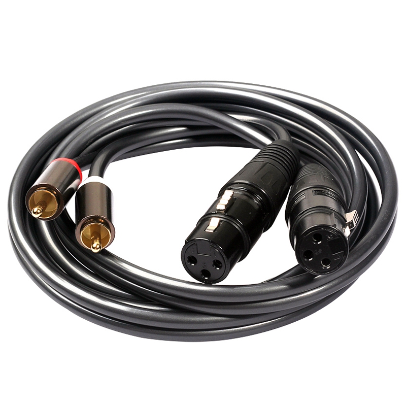 Dual Female Xlr to Rca Cable,Heavy Duty 2 Xlr Female to 2 Rca Male Patch Cable Hifi Stereo Audio Connection Cable Wire. 