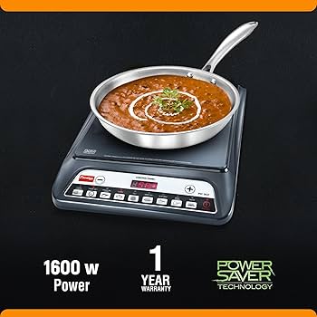 Prestige Induction Cooker Indian PIC 20 1600 Watt Induction Cooktop with Push button (Black). 