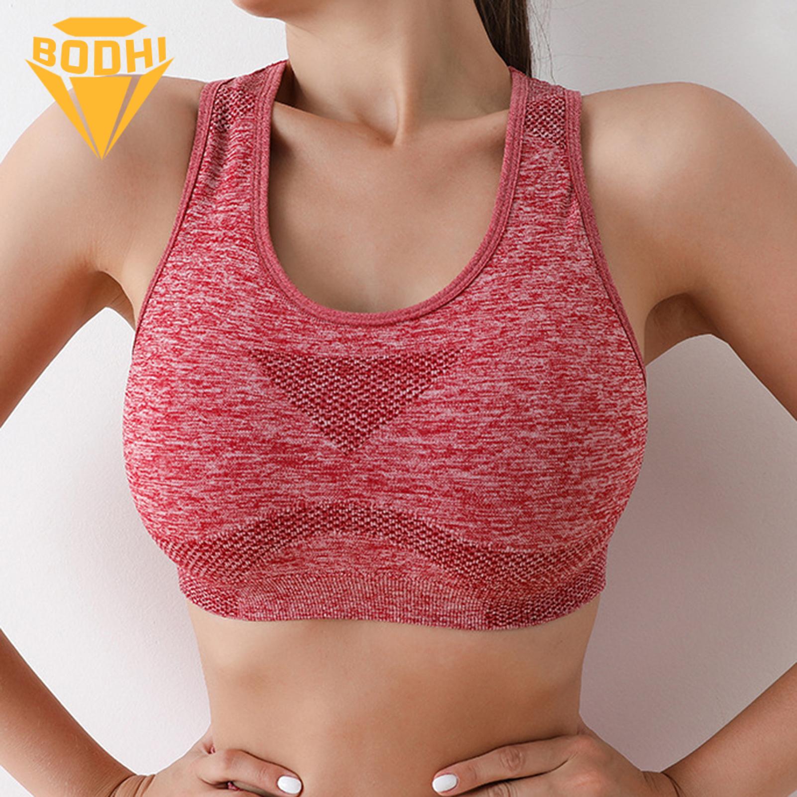Breathable Sports Bra Comfortable Supportive Wireless Sports Bra for Yoga Jogging Women's Favorite. 