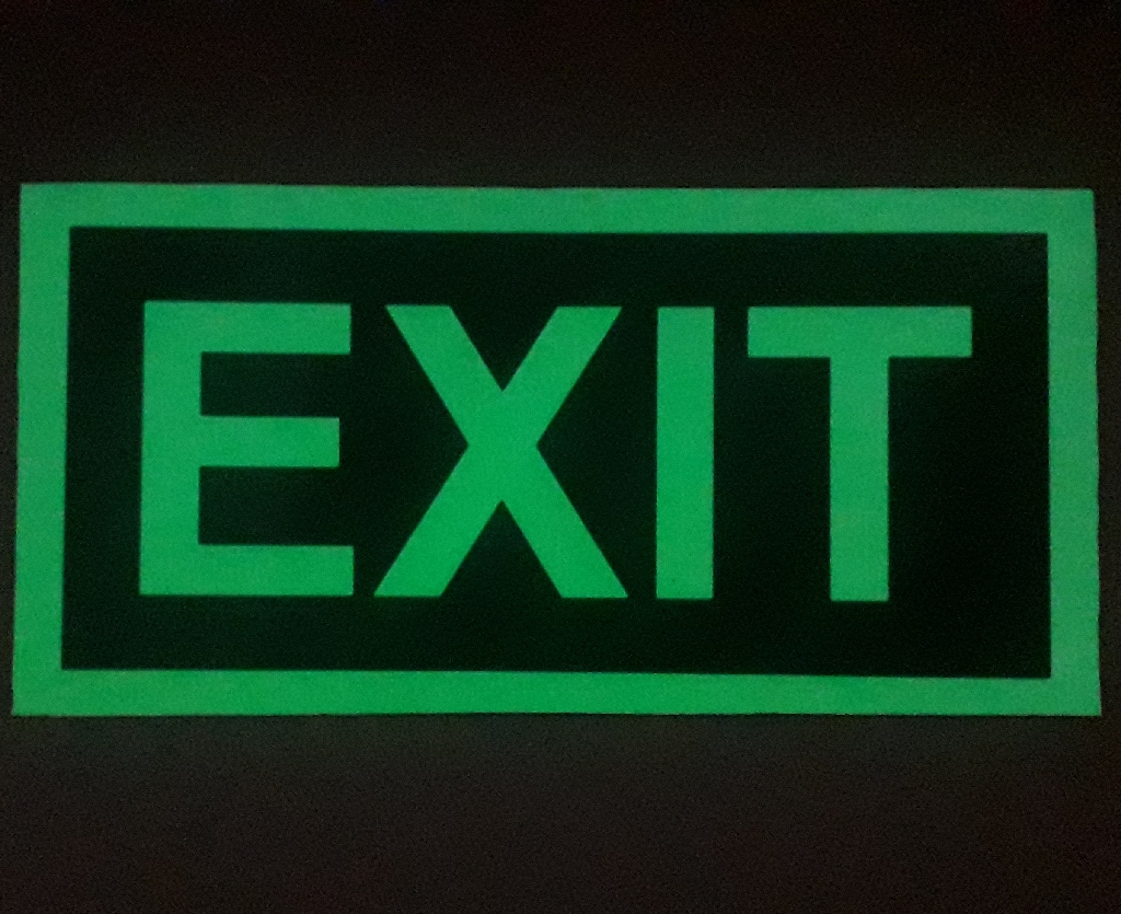 Photoluminescent Emergency Fire Exit Sign Board | Daraz.lk