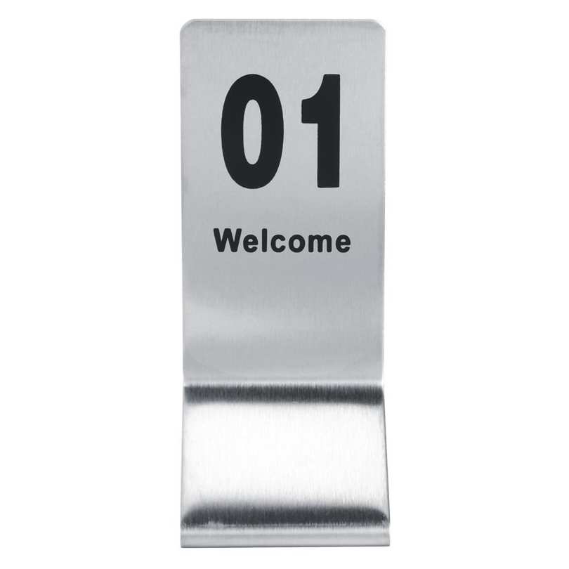 Stainless Steel 1-10 Double-side able Numbers Props for Wedding Party Decoration. 