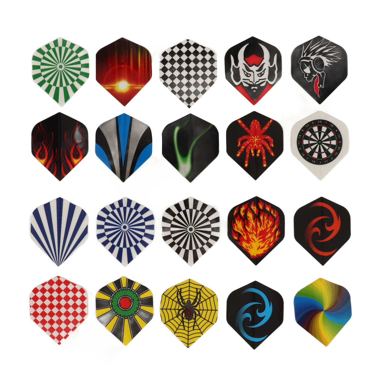 Professional Flight Feather Replacement Tails Wing Standard Dart Flights Set PET for Steel Tip Darts. 