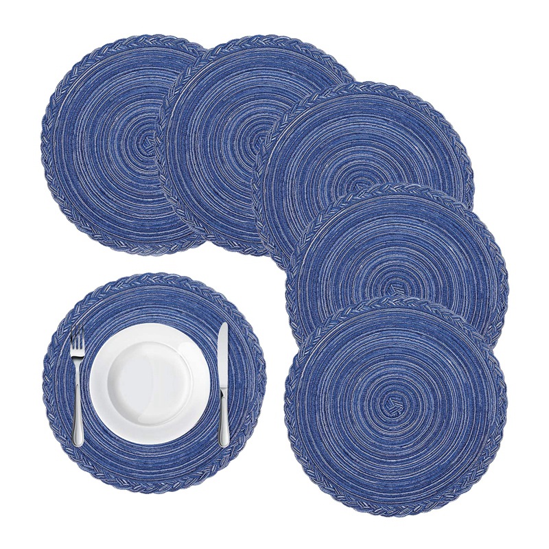 Braided Pvc Placemats Set Of 4 Washable Heat Resistant Nonslip Table