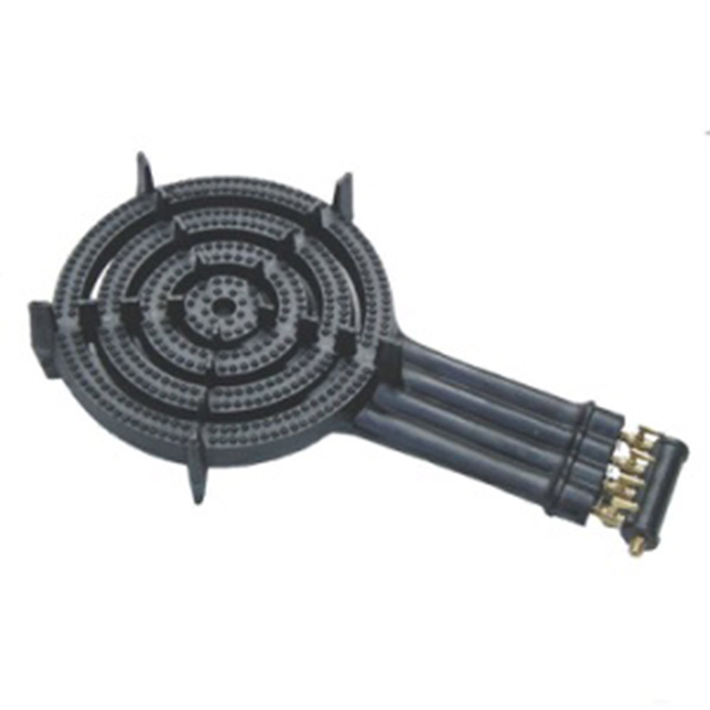 Black long handle 4 ring household hotel commercial cast iron gas burner cooker stove. 