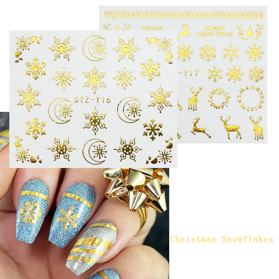 Christmas Snowflake Stickers For Nails Gold Silver Xmas Ornament Sliders Nail Art Water Decals Nail Tattoo Decoration LESTZ-YA: Buy Online at Best Prices in SriLanka Christmas Snowflake Stickers For Nails Gold Silver Xmas Ornament Sliders Nail Art Water Decals Nail Tattoo Decoration LESTZ-YA: Buy Online at Best Prices in SriLanka