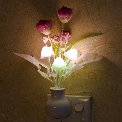 Tulip Flower LED Night Light Soft Romantic Sensor Baby Bed Room Lamp Home Decor. 