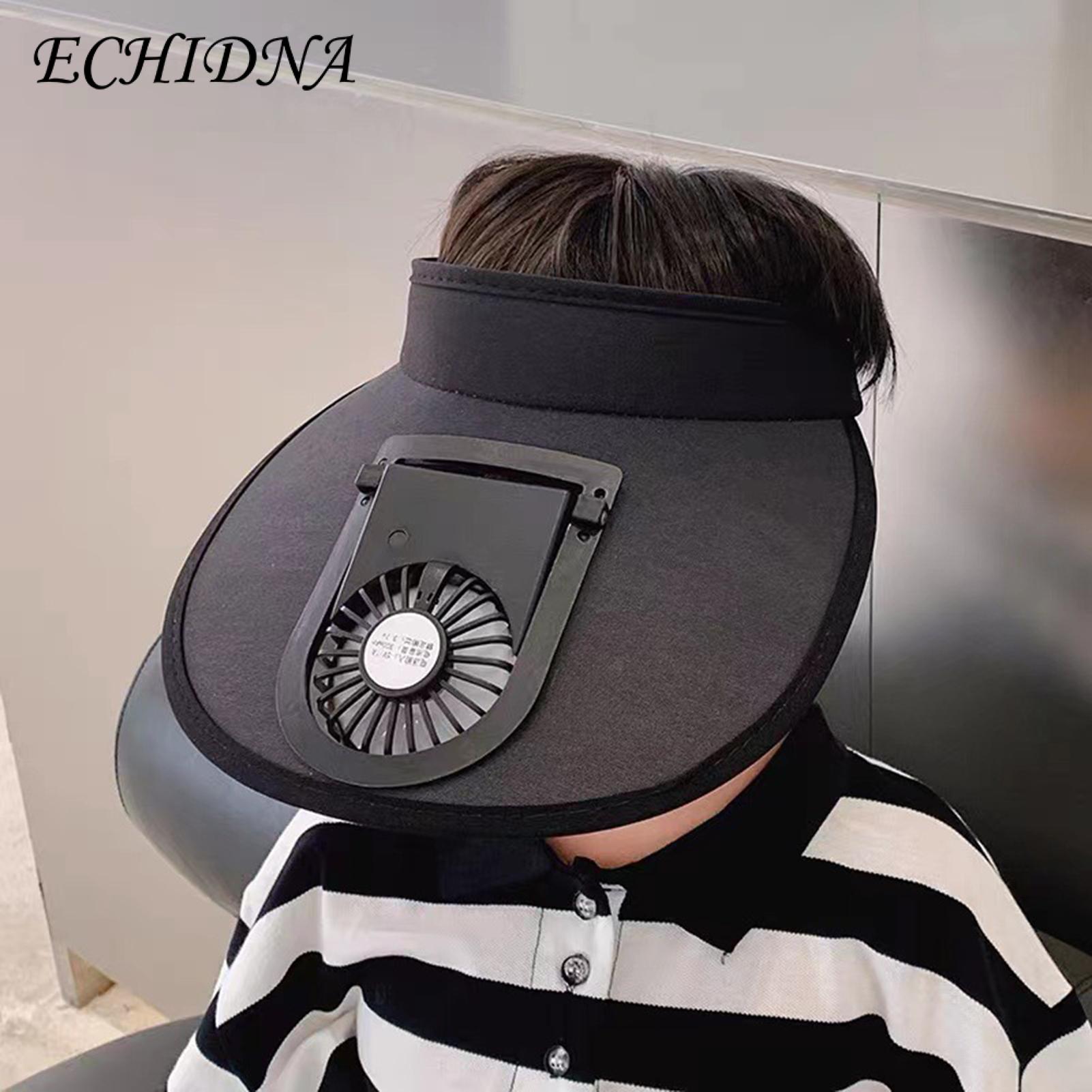 ECHIDNA Sunshade Hat Ultralight 2-in-1 Sunshade Hat with 3-Speeds Fan. 