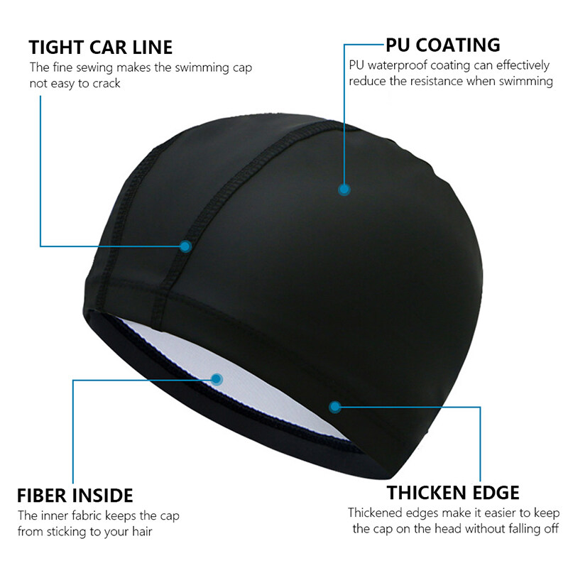 Adult Swim Cap Unisex Man Swimming Cap Woman Swim Cap Topi Renang Topi Mandi Kolam Topi Berenang Swimming Head Cover. 