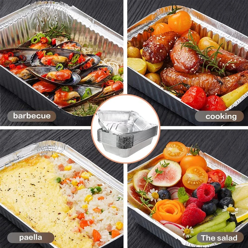 Aluminum Foil Lava baking cups with Lids 850ml | Heavy Duty | 5pcs | Nisaco Mall. 
